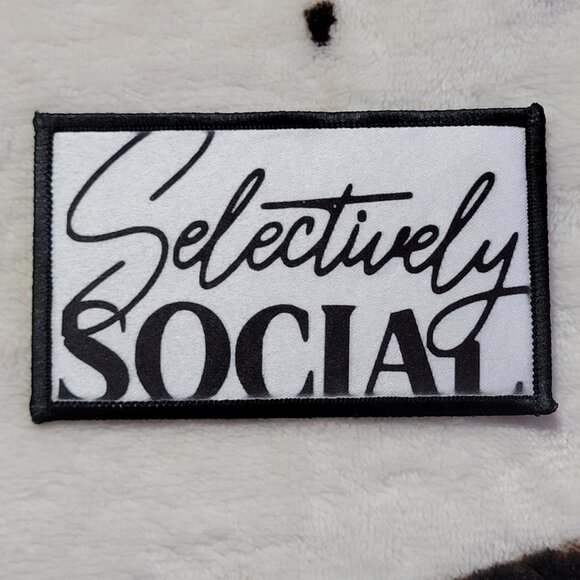 Selectively Social DYI Fabric Hat Patch Glue Iron On Sew Custom Hat Patch - Picture 4 of 4